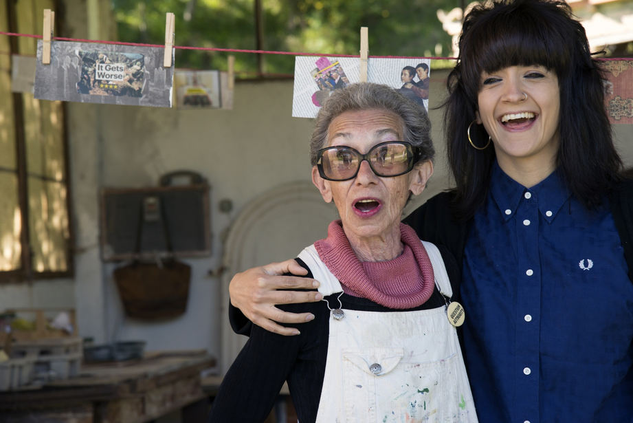 Janet Braun-Reinitz (left) and UK artist Sarah Maple